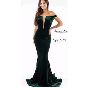 Jessica Angel # 518V Hunter XS Off The Shoulders Gown Prom Dress NWT $350.#CB8